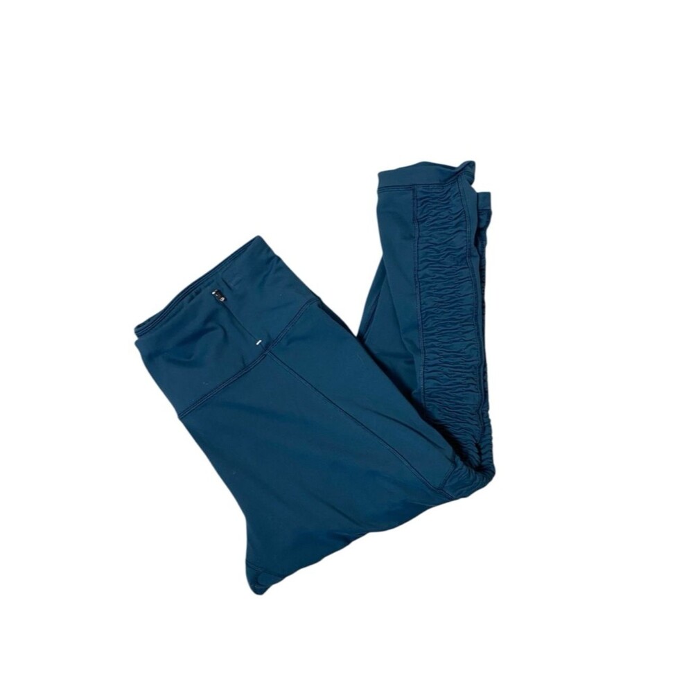 Calia by Carrie Underwood Leggings XL High Rise Teal Scrunch Leg Zip Pocket
